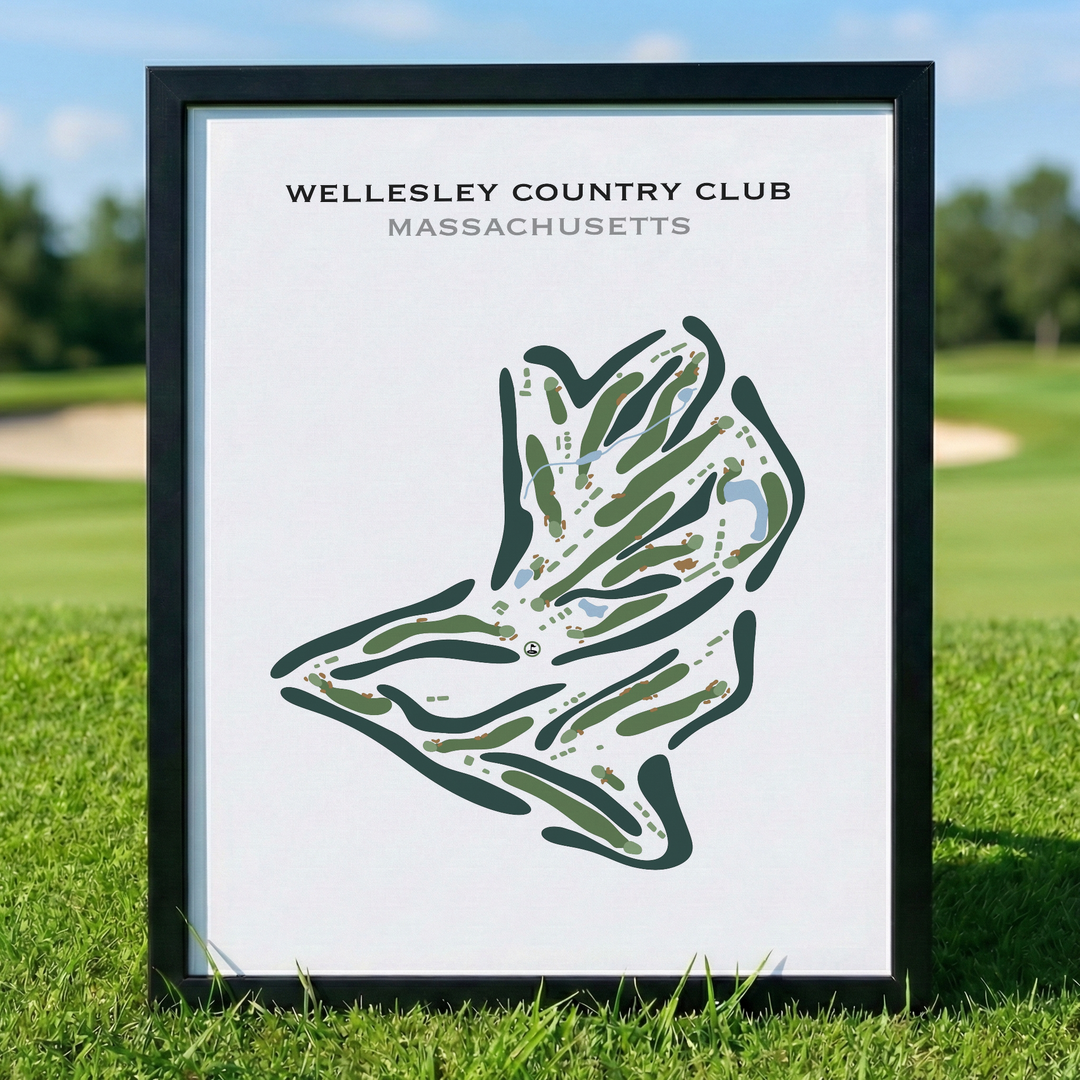 Wellesley Country Club, Massachusetts - Printed Golf Course