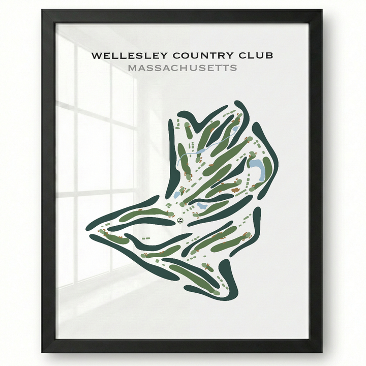 Wellesley Country Club, Massachusetts - Printed Golf Course