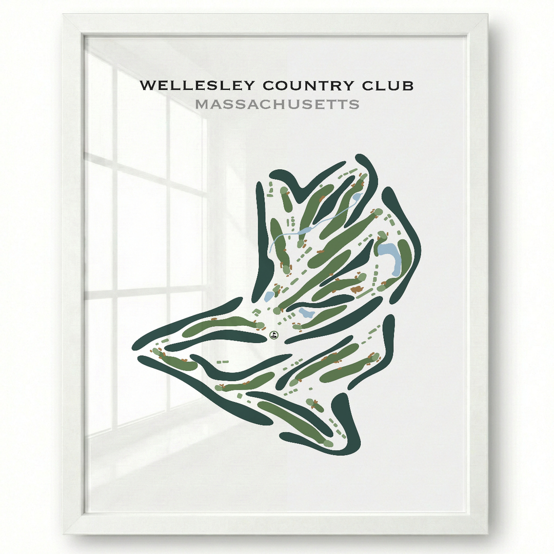 Wellesley Country Club, Massachusetts - Printed Golf Course