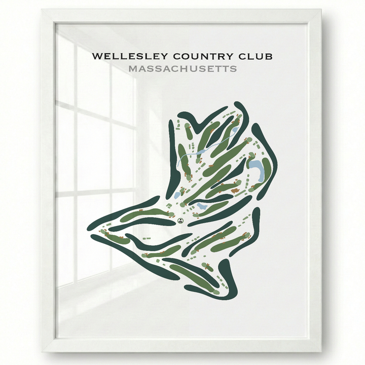 Wellesley Country Club, Massachusetts - Printed Golf Course
