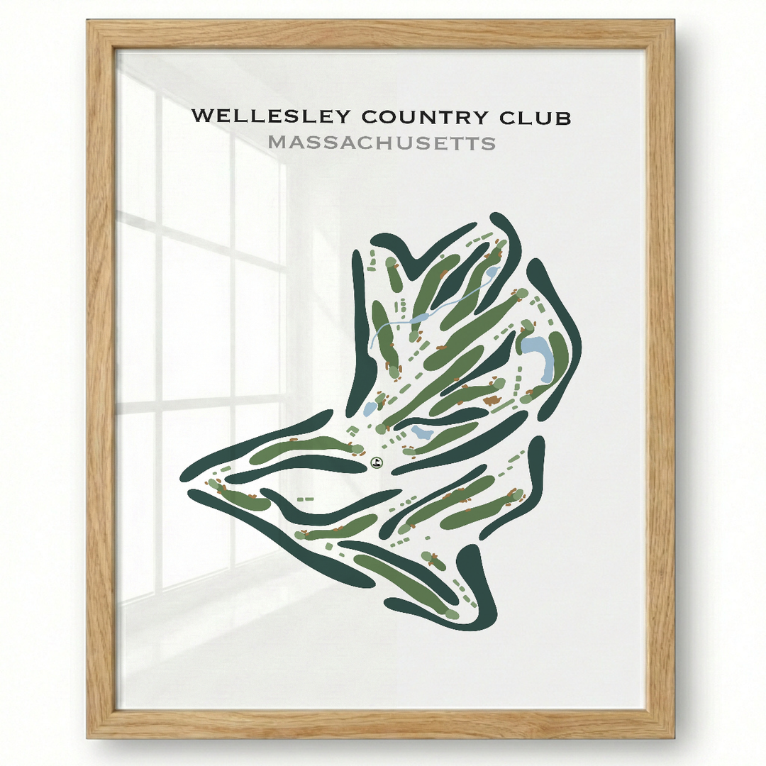 Wellesley Country Club, Massachusetts - Printed Golf Course