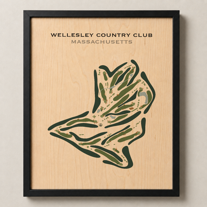 Wellesley Country Club, Massachusetts - Printed Golf Course