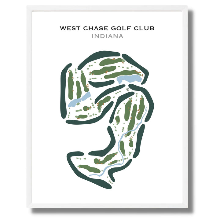 West Chase Golf Club, Indiana - Printed Golf Courses