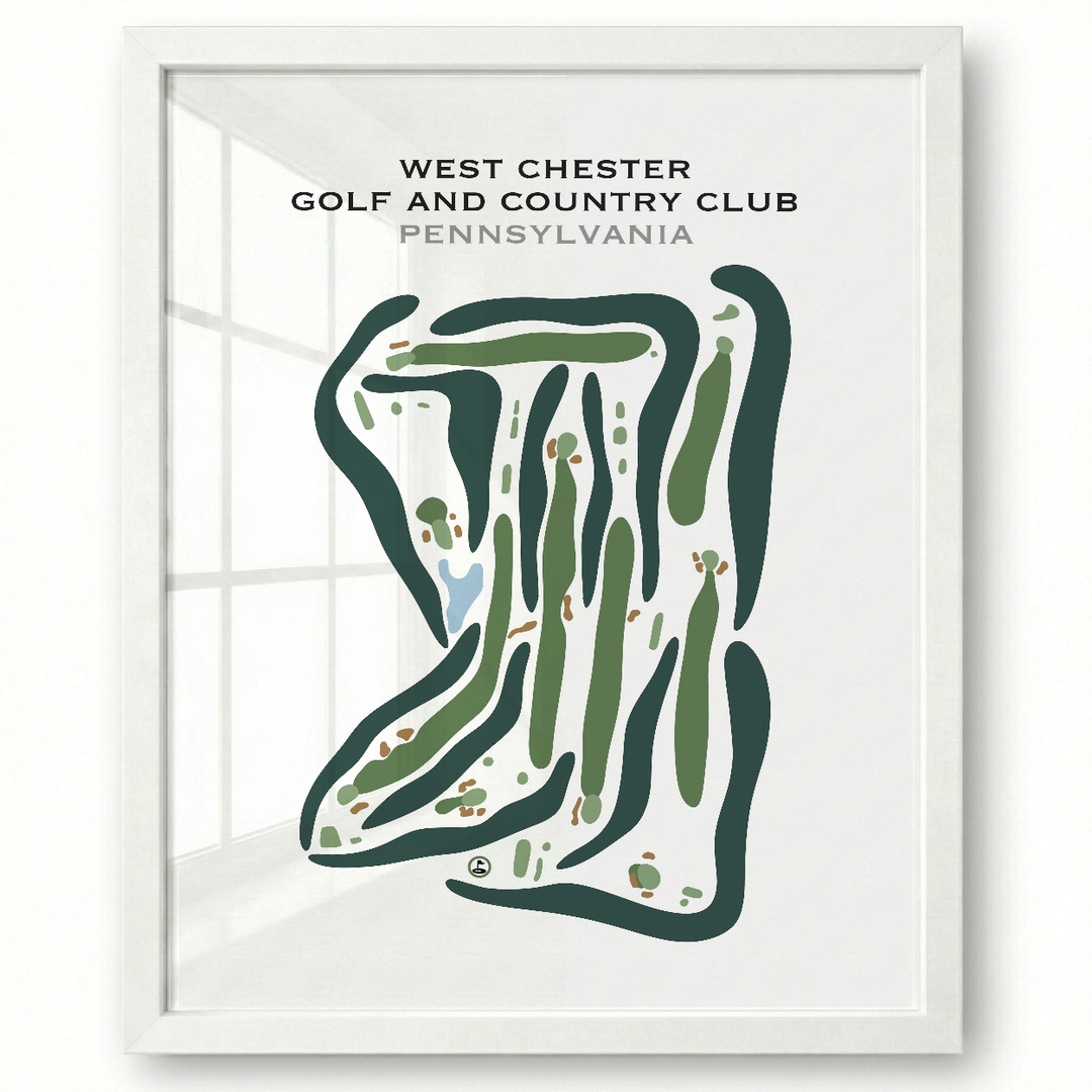 West Chester Golf & Country Club, Pennsylvania - Printed Golf Course