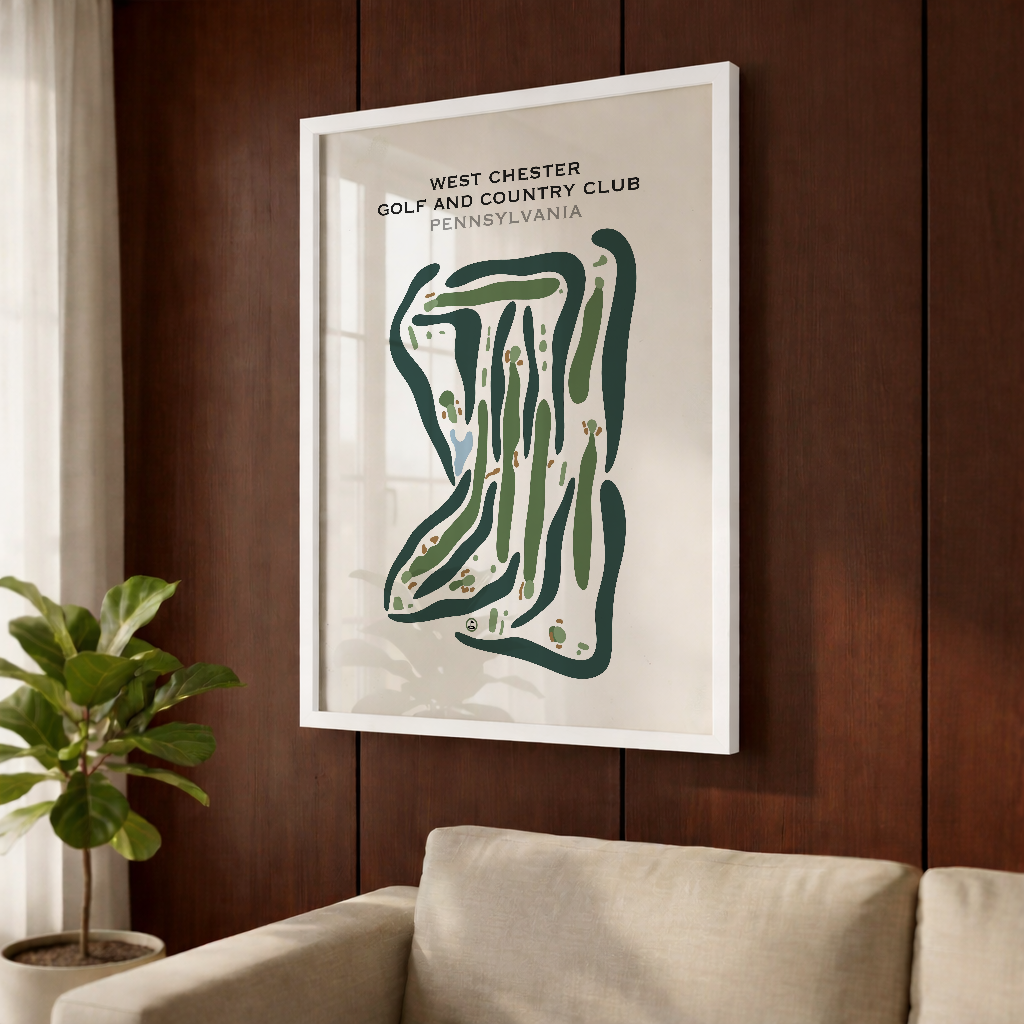 West Chester Golf & Country Club, Pennsylvania - Printed Golf Course