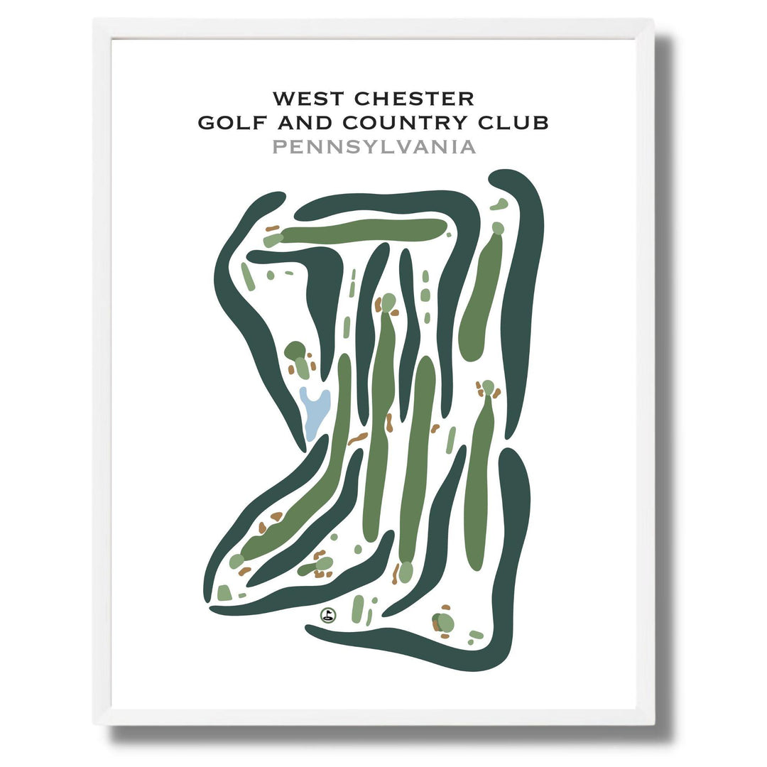 West Chester Golf & Country Club, Pennsylvania - Printed Golf Course