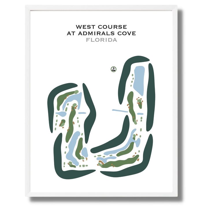 West Course at Admirals Cove, Florida - Printed Golf Courses
