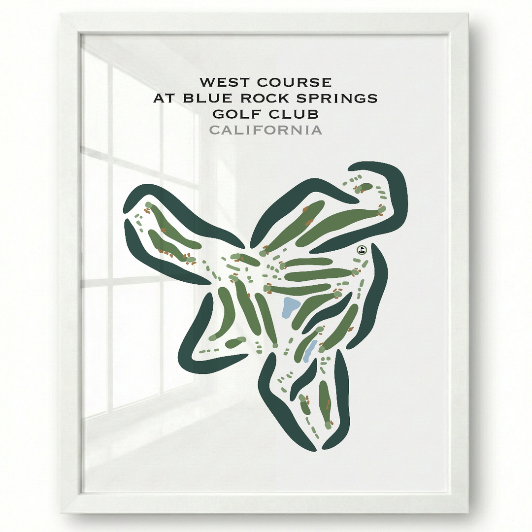 West Course at Blue Rock Springs Golf Course, California - Printed Golf Courses
