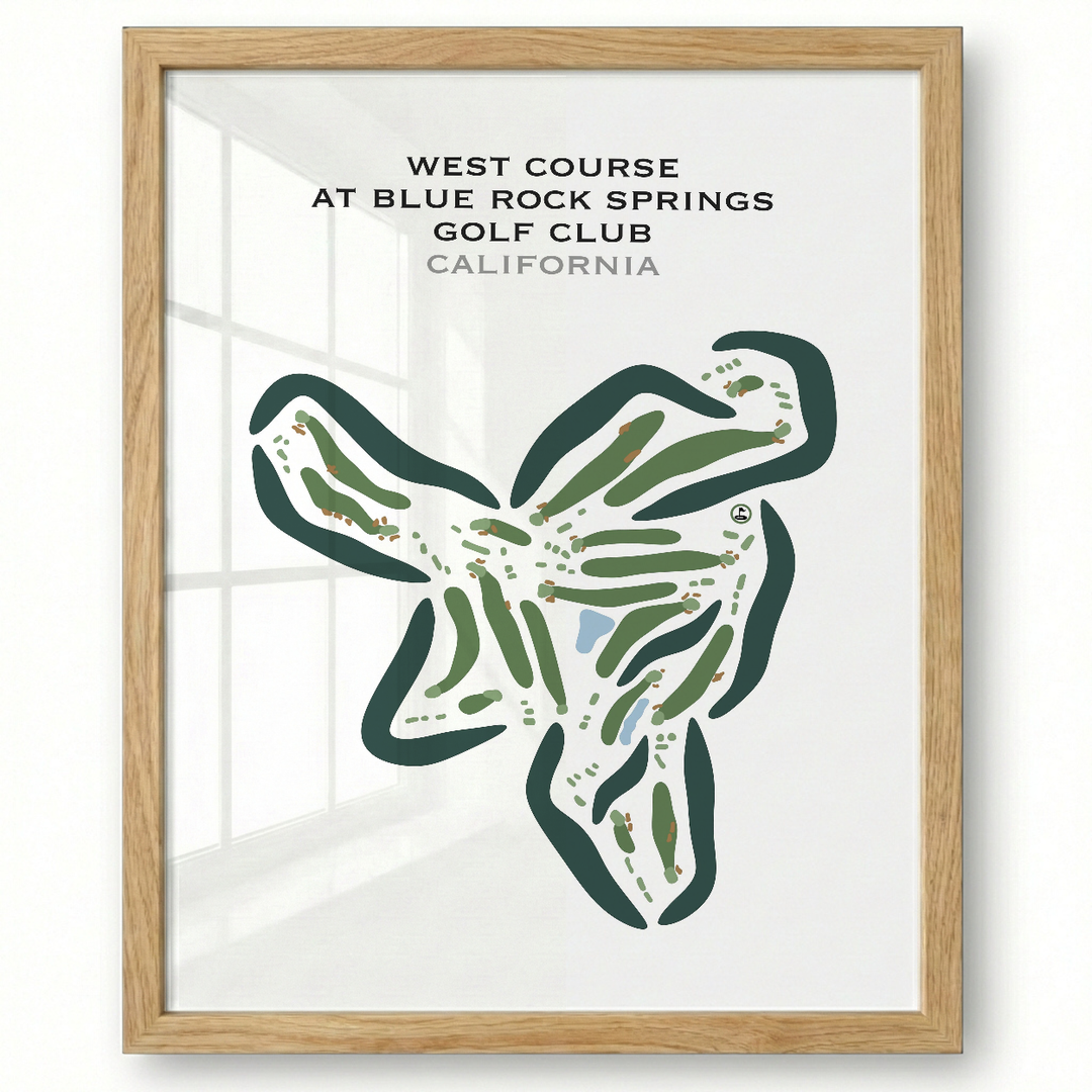 West Course at Blue Rock Springs Golf Course, California - Printed Golf Courses