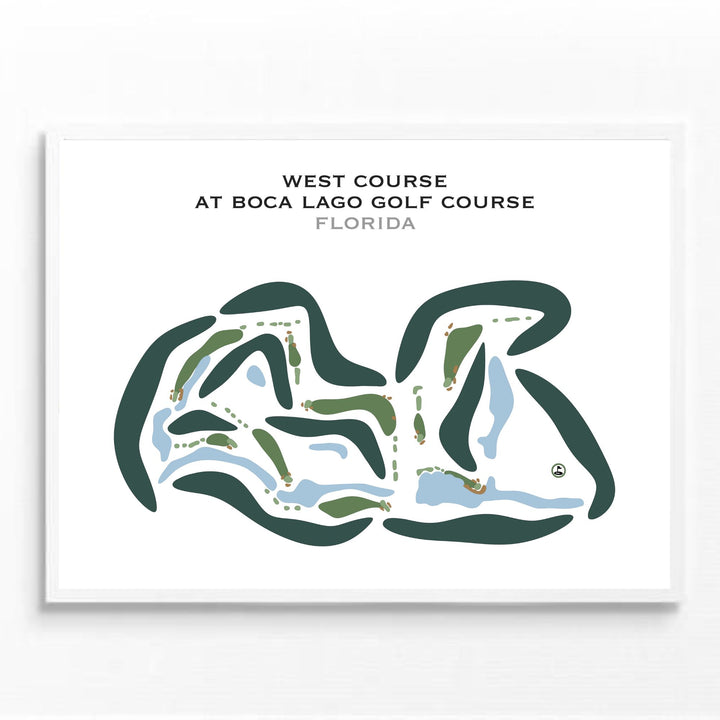 West Course at Boca Lago Golf Course, Florida - Printed Golf Courses