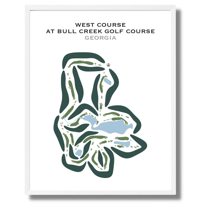 West Course at Bull Creek Golf Course, Georgia - Printed Golf Courses