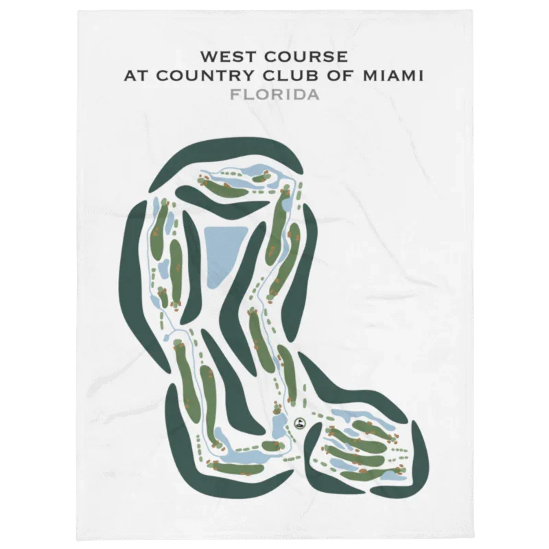 West Course at Country Club of Miami, Florida - Printed Golf Courses