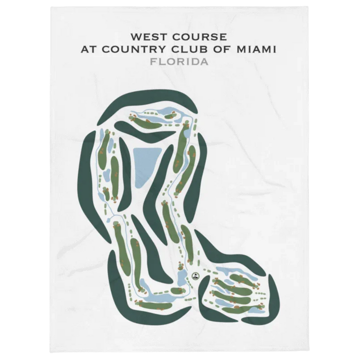 West Course at Country Club of Miami, Florida - Printed Golf Courses