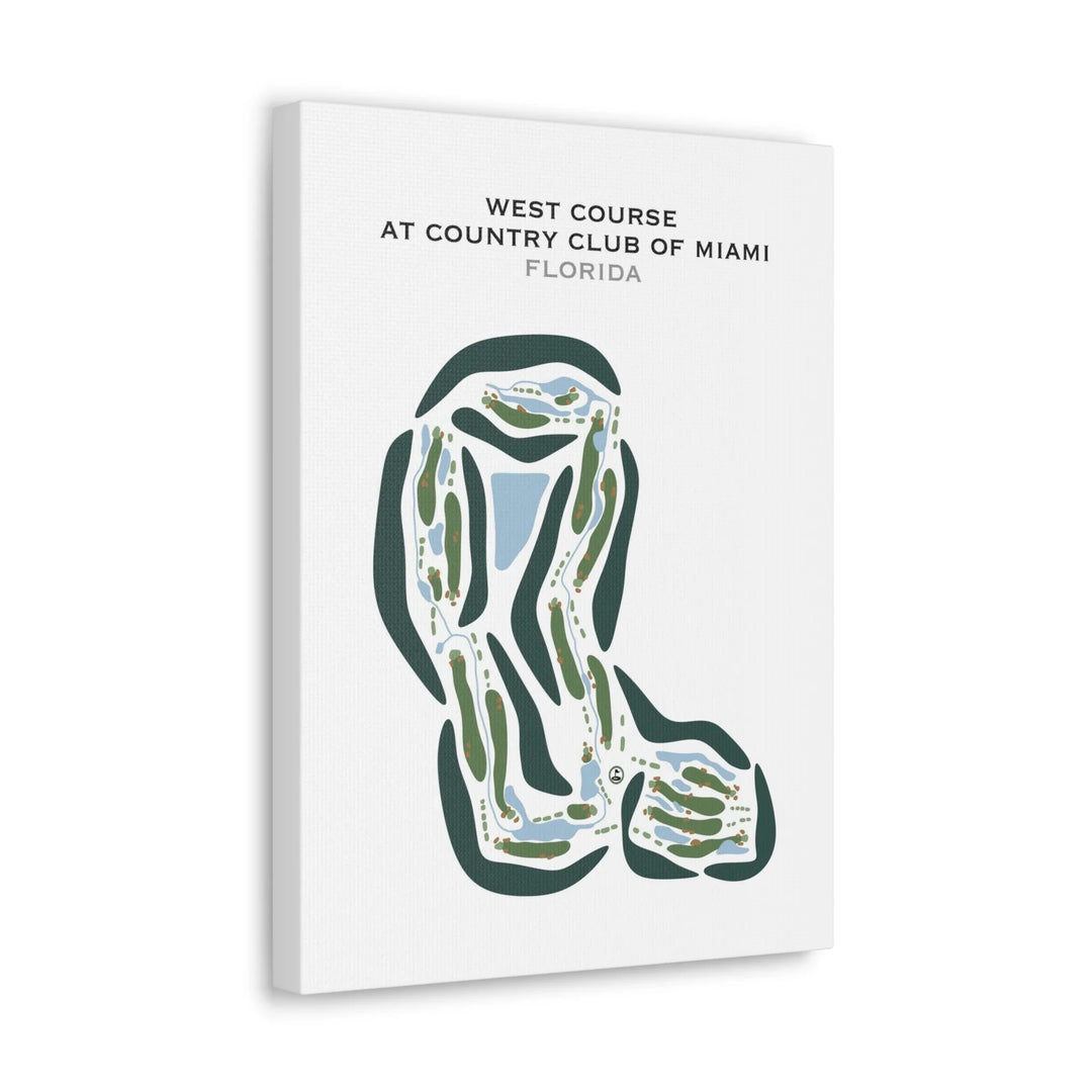 West Course at Country Club of Miami, Florida - Printed Golf Courses
