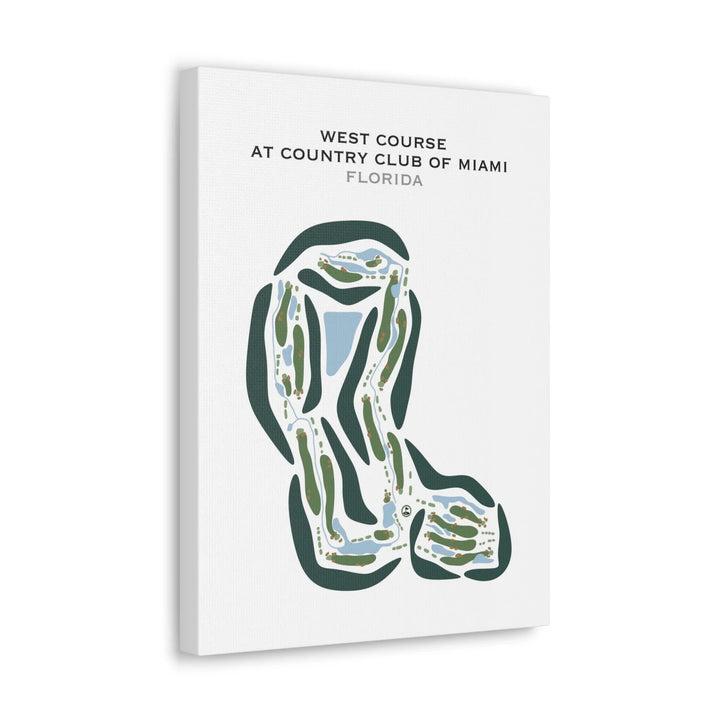 West Course at Country Club of Miami, Florida - Printed Golf Courses