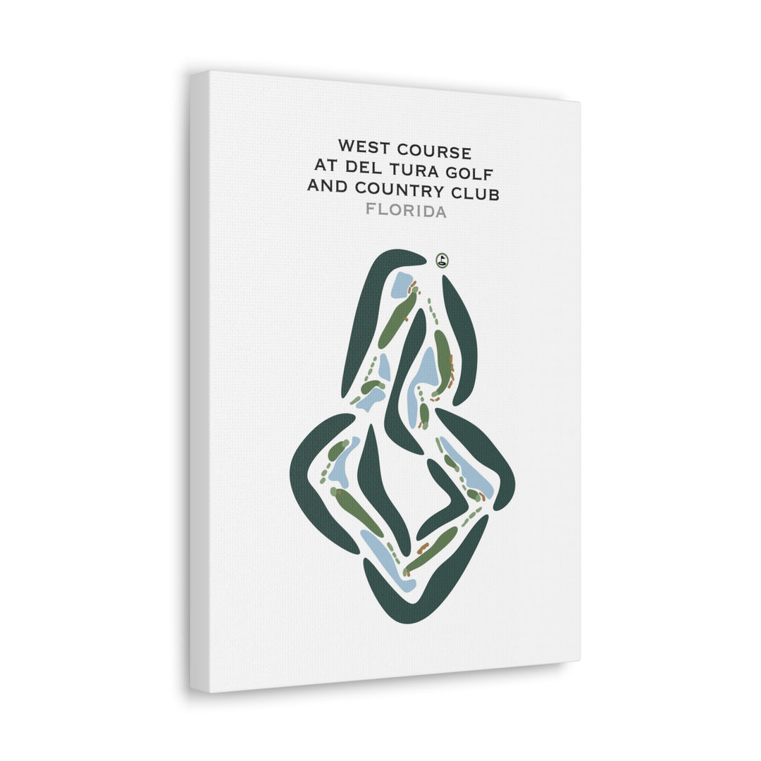 West Course at Del Tura Golf & Country Club, Florida - Printed Golf Courses