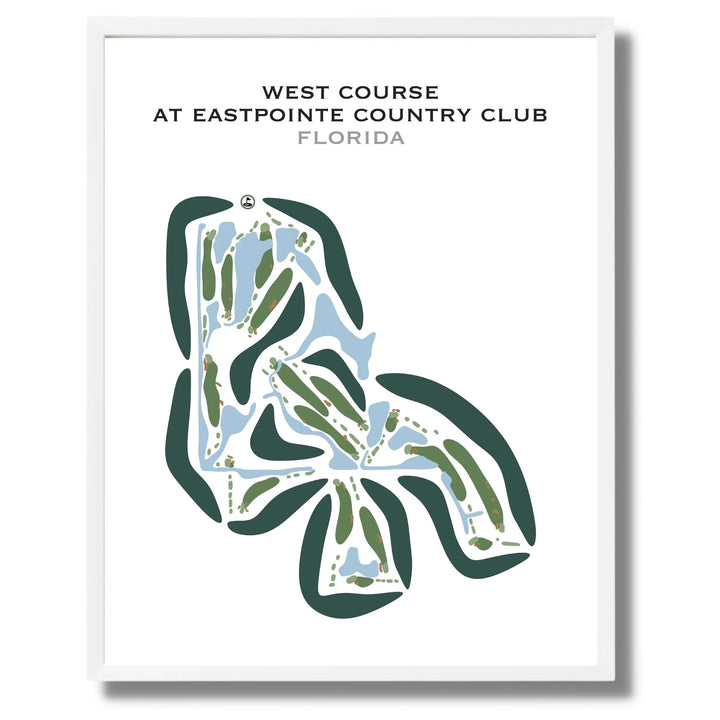 West Course at EastPointe Country Club, Florida - Printed Golf Courses