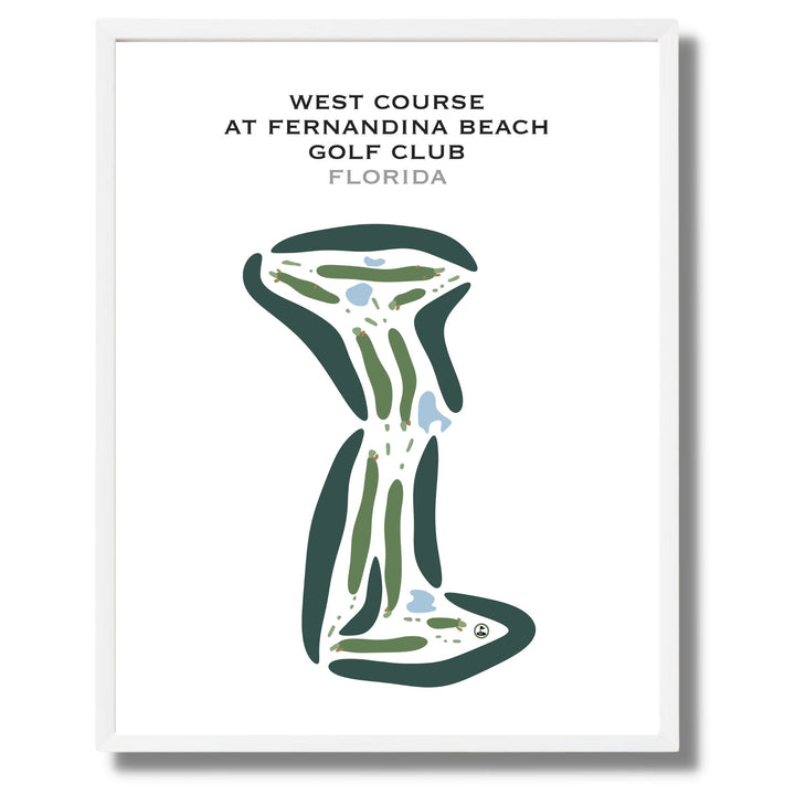 West Course at Fernandina Beach Golf Club, Florida - Printed Golf Courses
