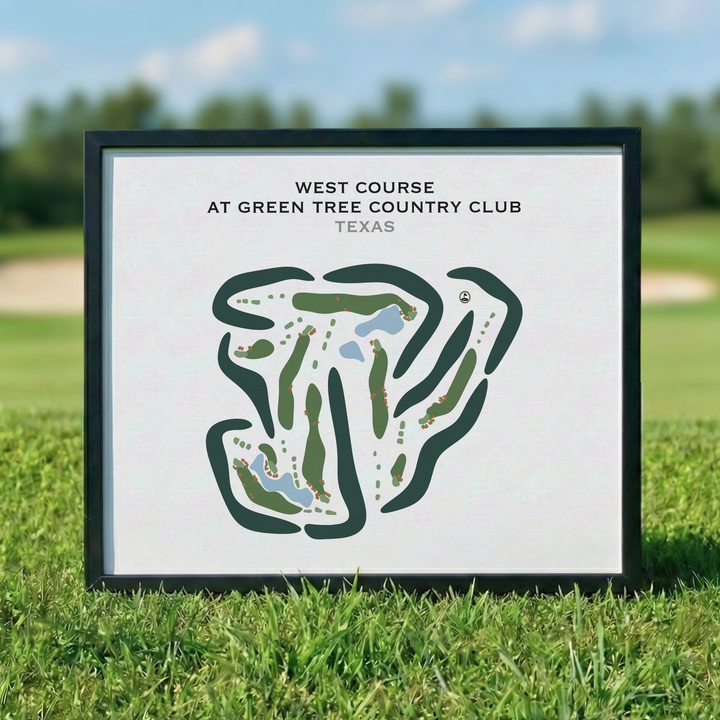 West Course at Green Tree Country Club, Texas - Printed Golf Courses