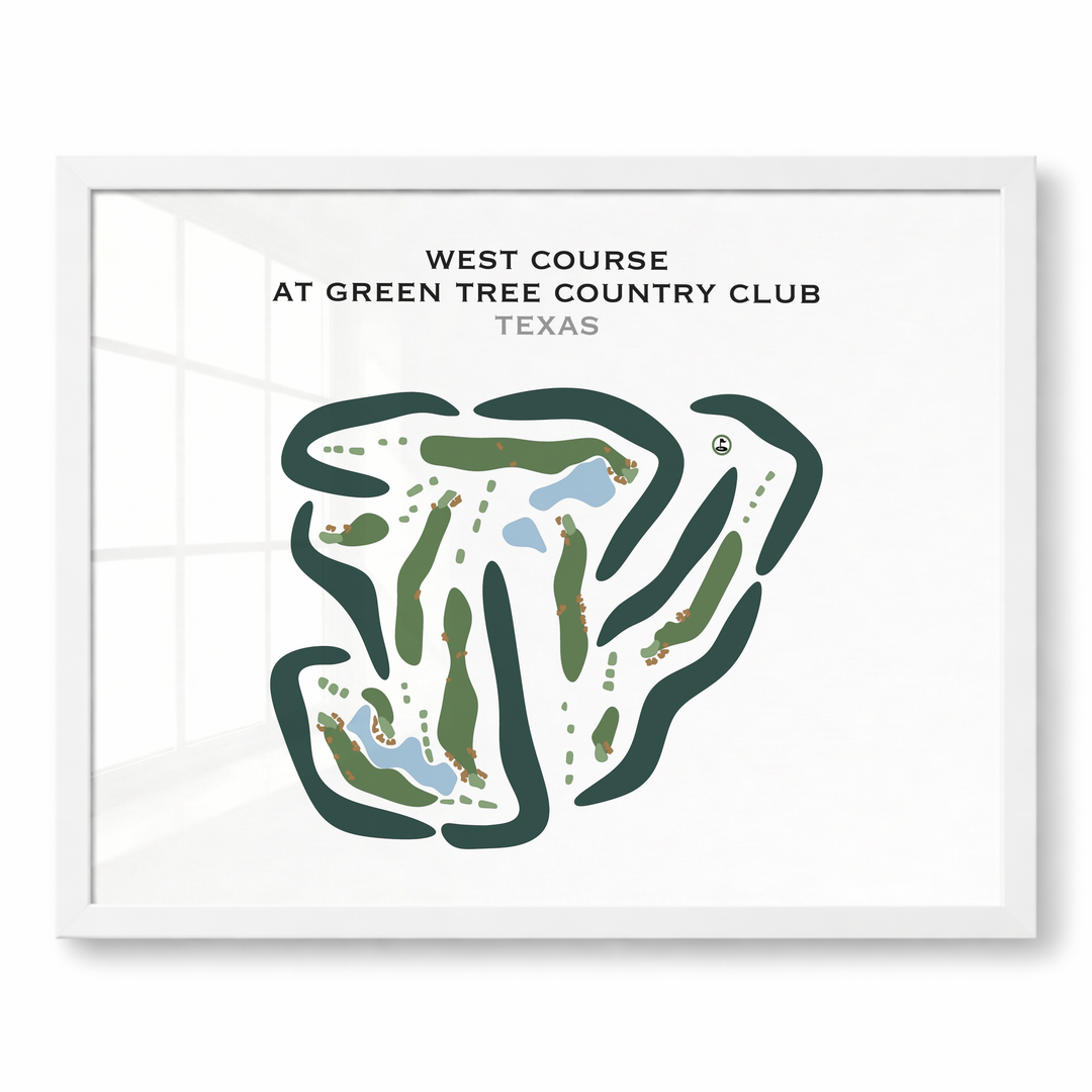 West Course at Green Tree Country Club, Texas - Printed Golf Courses