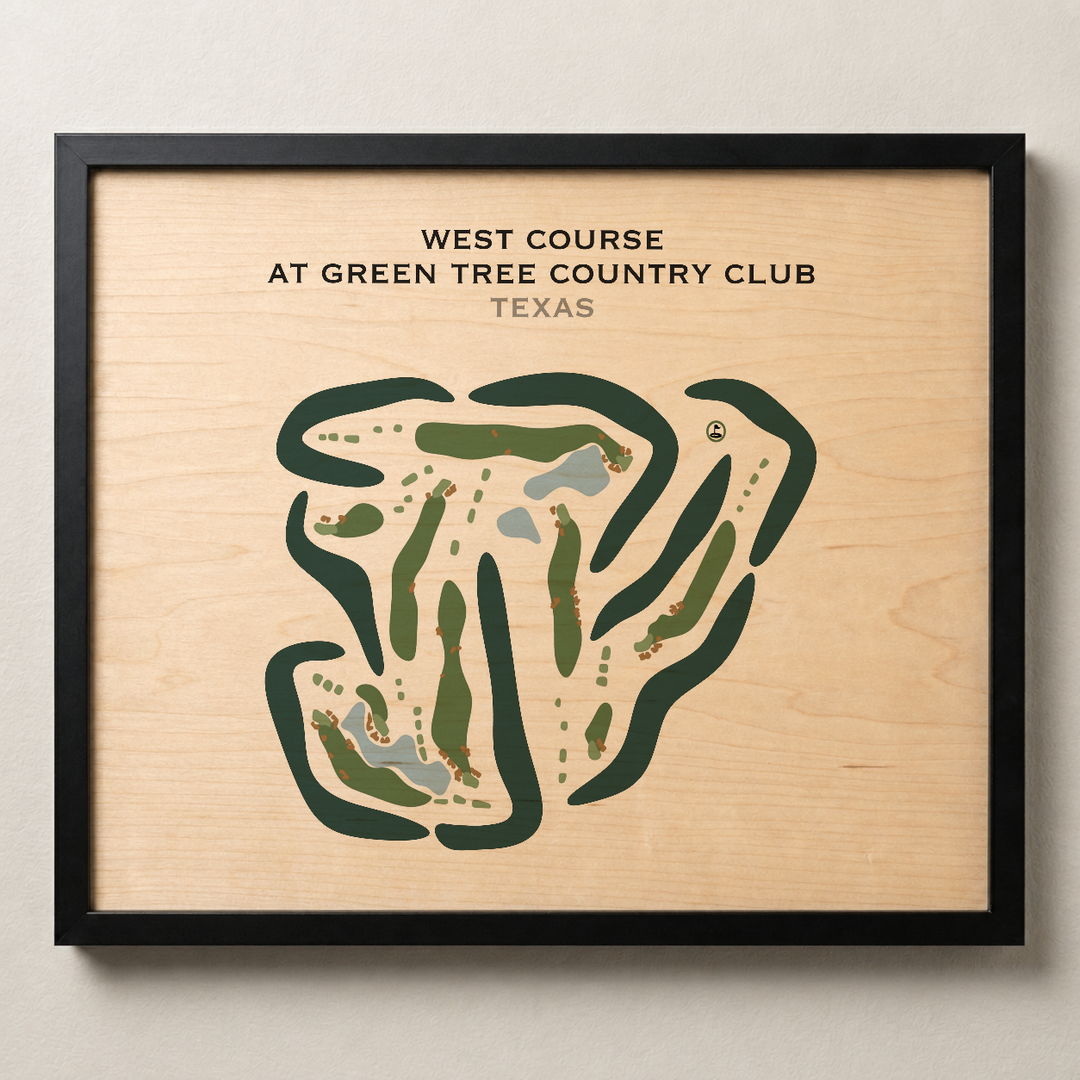 West Course at Green Tree Country Club, Texas - Printed Golf Courses