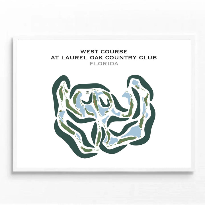 West Course at Laurel Oak Country Club, Florida - Printed Golf Courses