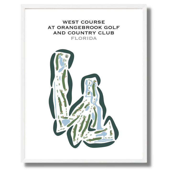 West at Orangebrook Golf and Country Club, Florida - Printed Golf Courses