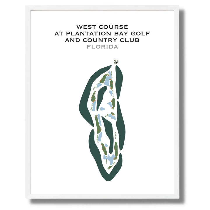 West Course at Plantation Bay Golf & Country Club, Florida - Printed Golf Courses