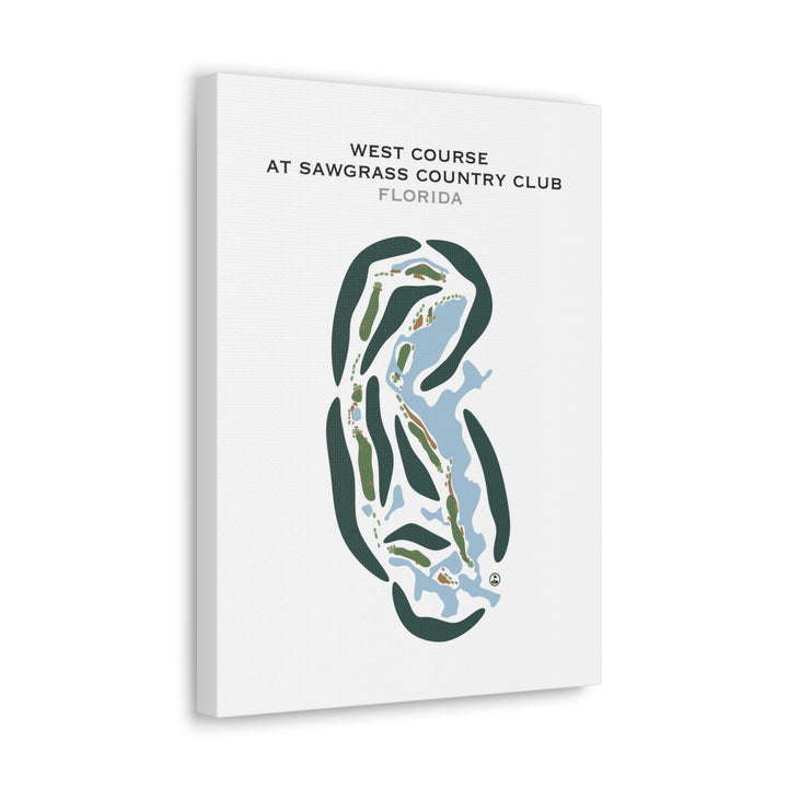 West Course at Sawgrass Country Club, Florida - Printed Golf Courses