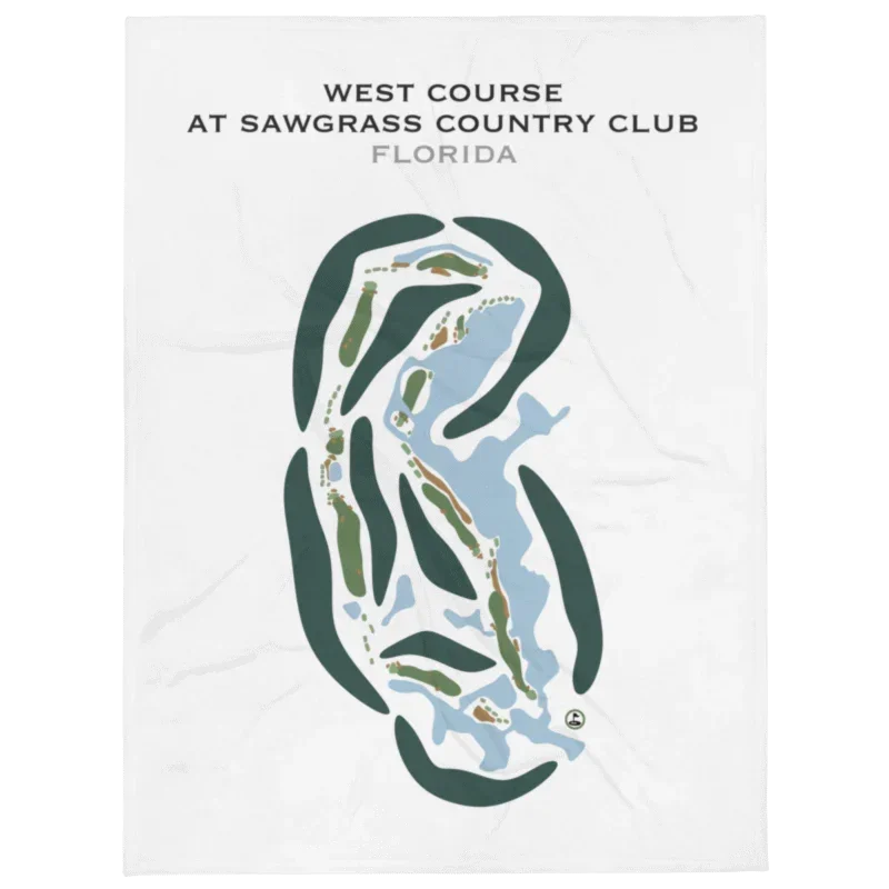 West Course at Sawgrass Country Club, Florida - Printed Golf Courses