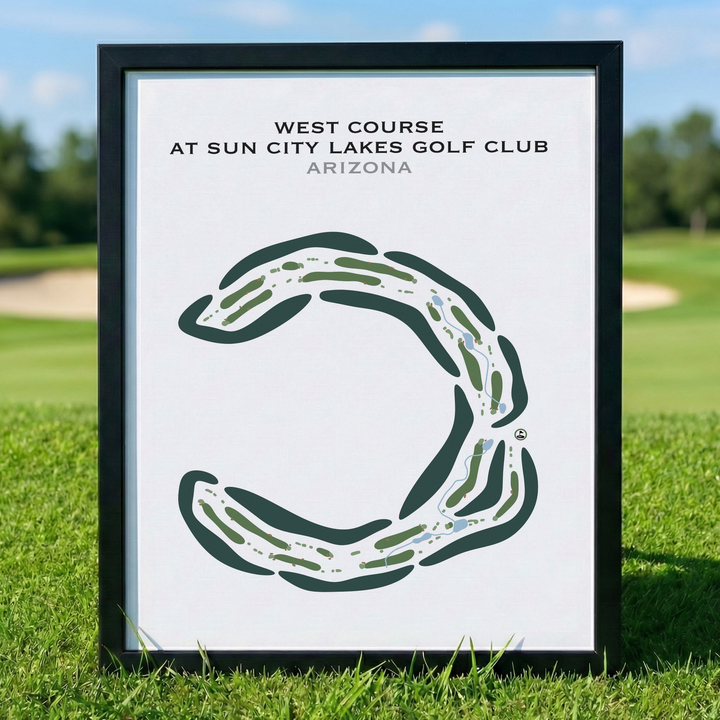 West Course at Sun City Lakes Golf Club, Arizona - Printed Golf Courses