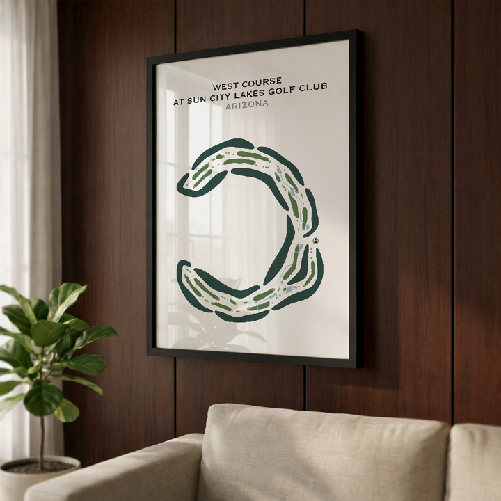 West Course at Sun City Lakes Golf Club, Arizona - Printed Golf Courses