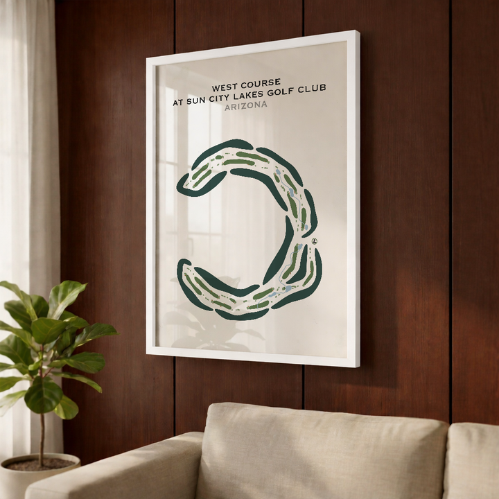 West Course at Sun City Lakes Golf Club, Arizona - Printed Golf Courses