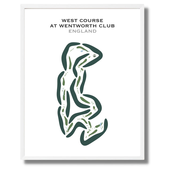 West Course at Wentworth Golf Club, England - Printed Golf Courses
