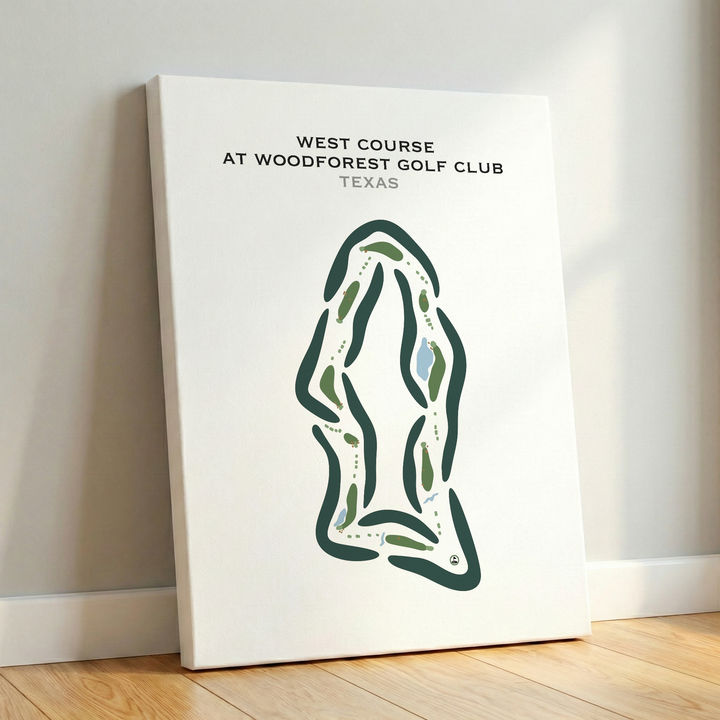 West Course at Woodforest Golf Club, Texas - Printed Golf Courses