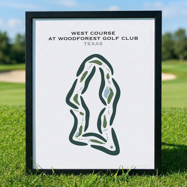 West Course at Woodforest Golf Club, Texas - Printed Golf Courses