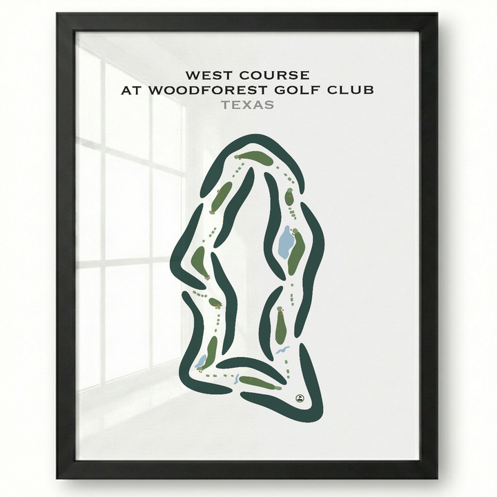 West Course at Woodforest Golf Club, Texas - Printed Golf Courses