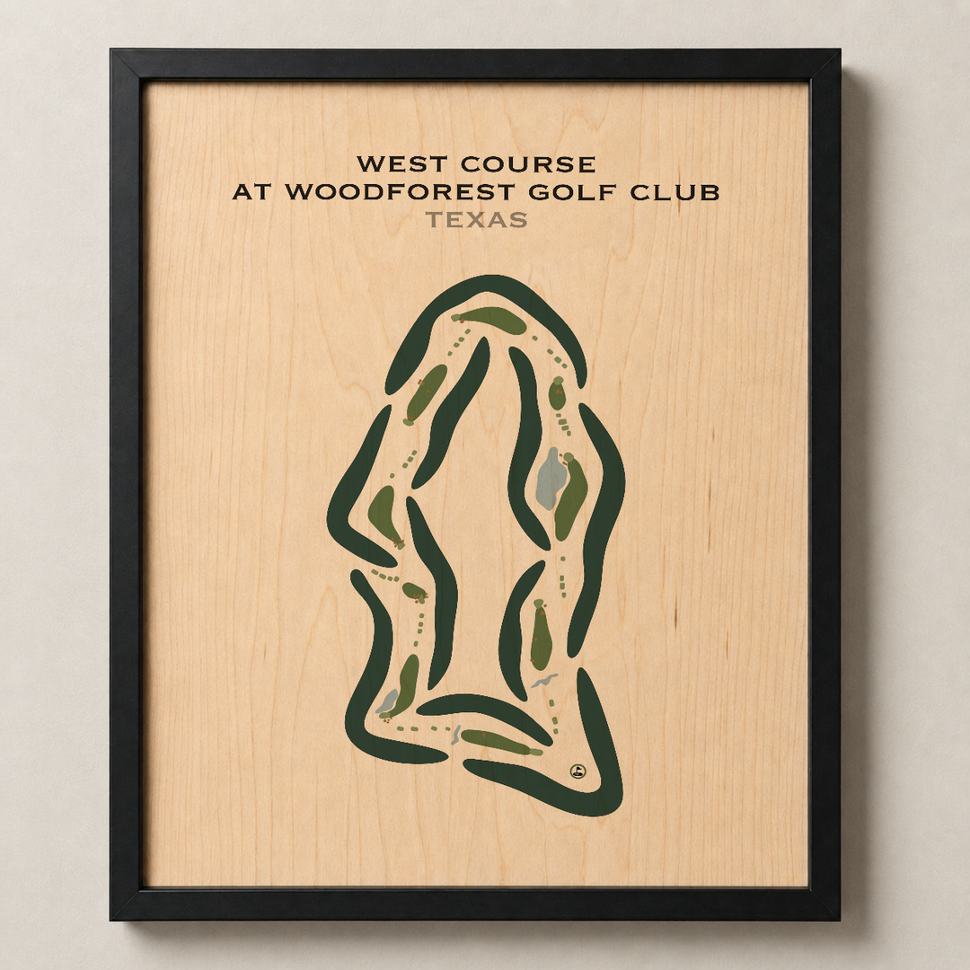 West Course at Woodforest Golf Club, Texas - Printed Golf Courses