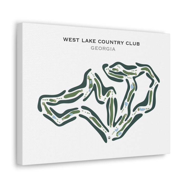 West Lake Country Club, Georgia - Printed Golf Course