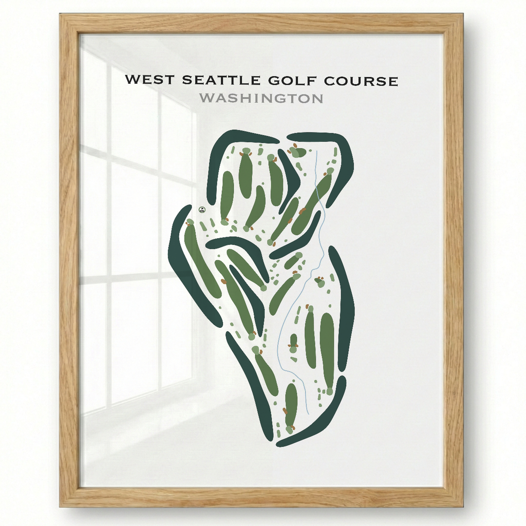 West Seattle Golf Course, Washington - Printed Golf Courses