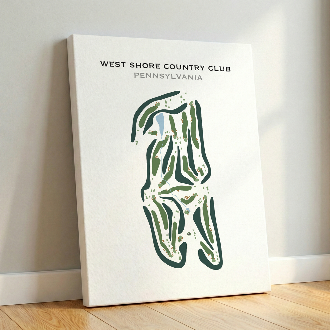 West Shore Country Club, Pennsylvania - Printed Golf Course