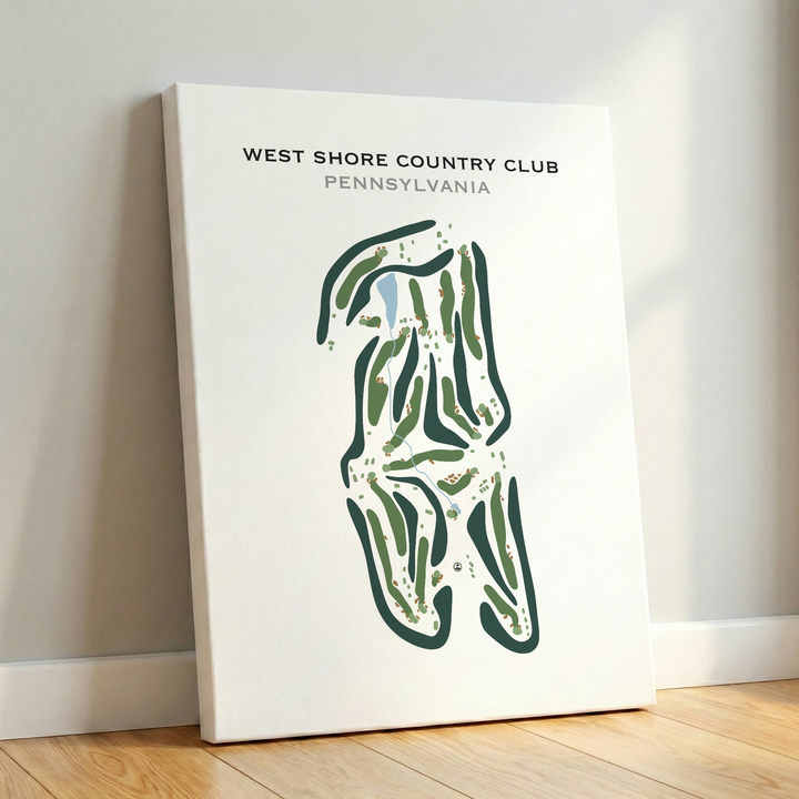 West Shore Country Club, Pennsylvania - Printed Golf Course