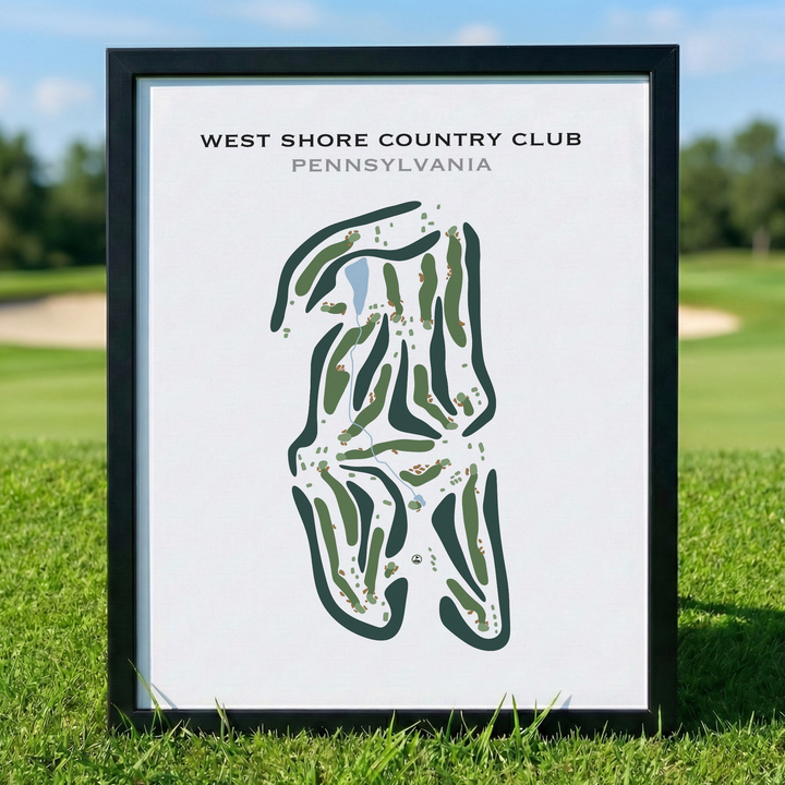 West Shore Country Club, Pennsylvania - Printed Golf Course