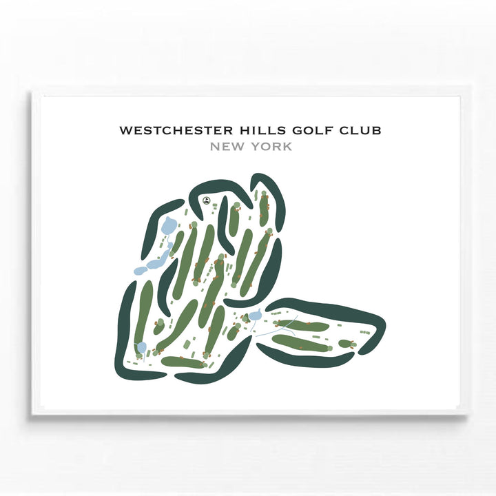 Westchester Hills Golf Club, New York - Printed Golf Courses