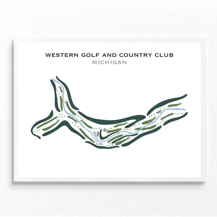 Western Golf & Country Club, Michigan - Printed Golf Courses