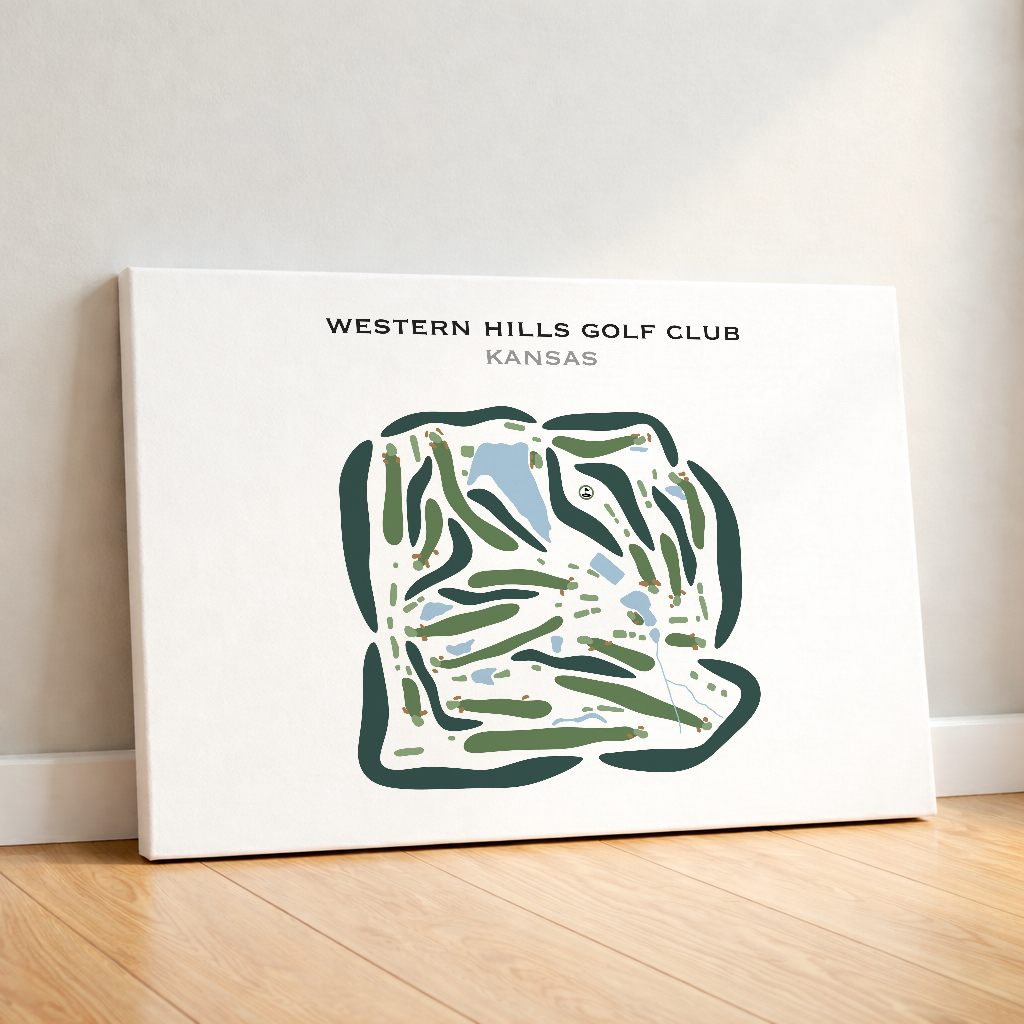 Western Hills Golf Club, Kansas - Printed Golf Courses