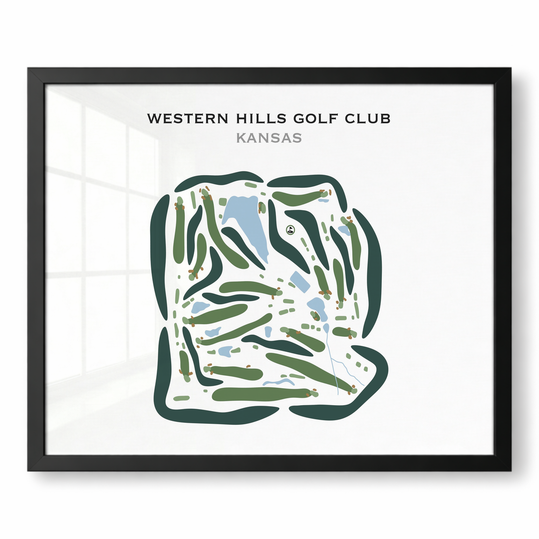 Western Hills Golf Club, Kansas - Printed Golf Courses