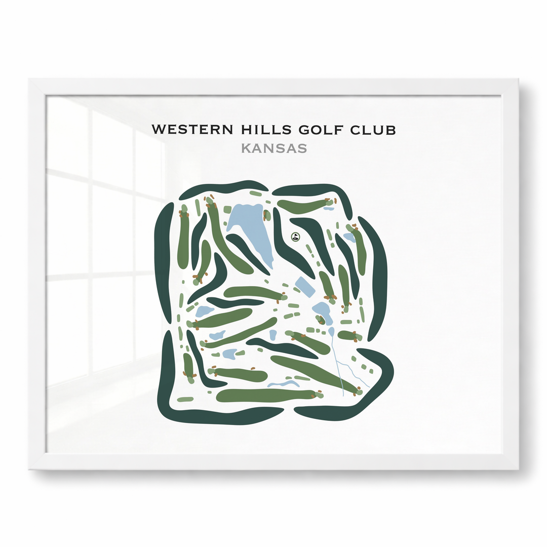 Western Hills Golf Club, Kansas - Printed Golf Courses