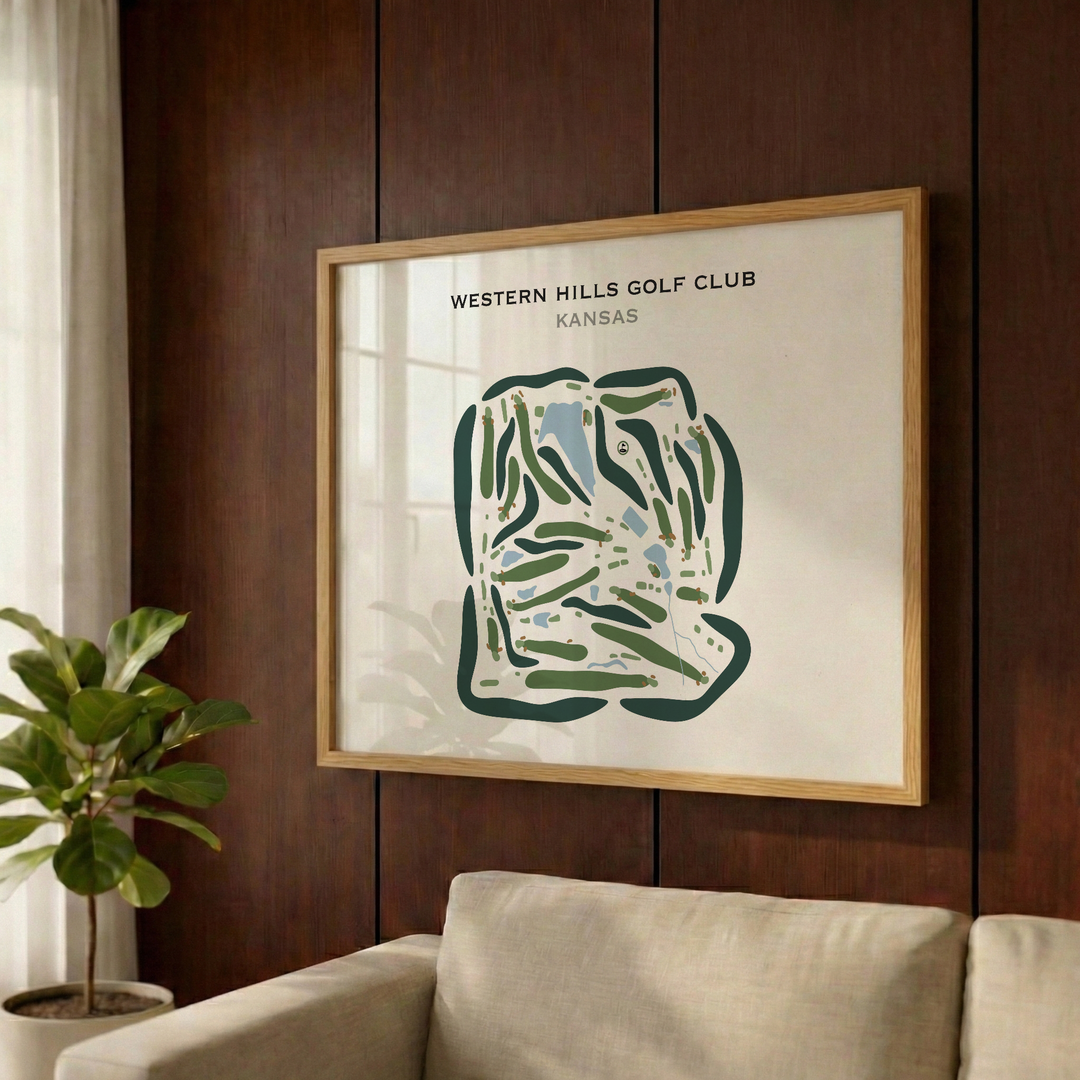 Western Hills Golf Club, Kansas - Printed Golf Courses
