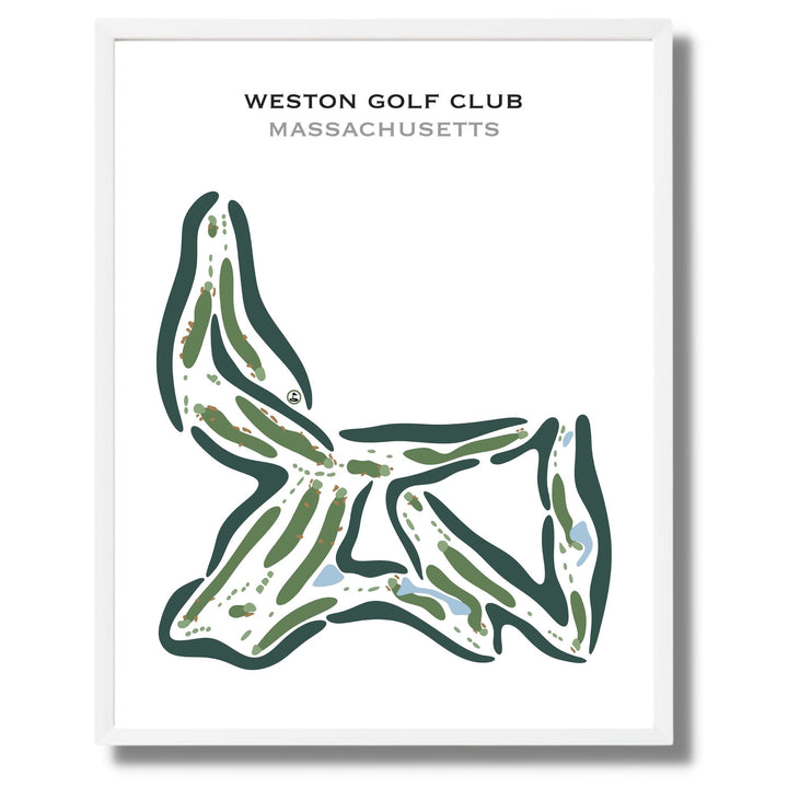 Weston Golf Club, Massachusetts - Printed Golf Courses